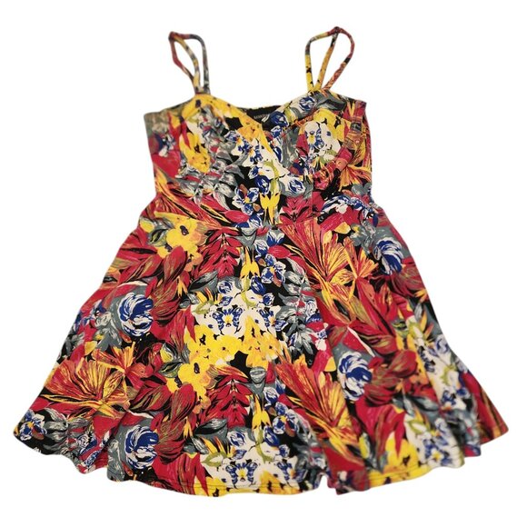 Y2K MINKPINK Women's Floral Sundress Size L Boho Summer Dress Spaghetti Straps - Picture 11 of 14